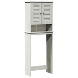 Berkfield Home Toilet Cabinet White 60 x 27 x 161 cm Solid pine wood - thumbnail 2