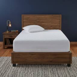 Snug City 200TC Luxury Cotton Quilted Mattress Protector Breathable Mattress in White - Size: Double - thumbnail 1