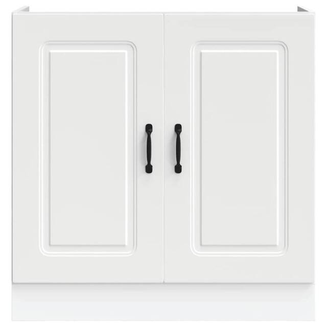 Berkfield Home Sink Base Cabinet Kalmar White 80x46x81.5 cm Engineered Wood - image 1