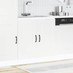 Berkfield Home Sink Base Cabinet Kalmar White 80x46x81.5 cm Engineered Wood - thumbnail 2