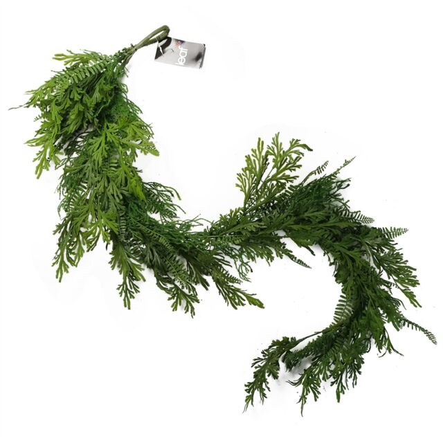Leaf 140cm Artificial Hanging Trailing Fern Garland Plant in Green - image 1