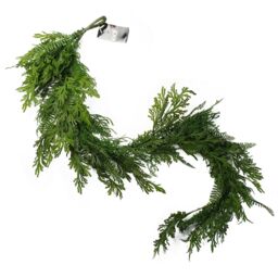 Leaf 140cm Artificial Hanging Trailing Fern Garland Plant in Green - thumbnail 1