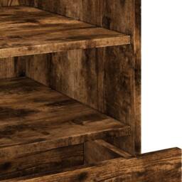Berkfield Home Bedside Cabinet Smoked Oak 45x50x50 cm Engineered Wood in Brown - Size: 45 x 50 x 50 cm - thumbnail 9