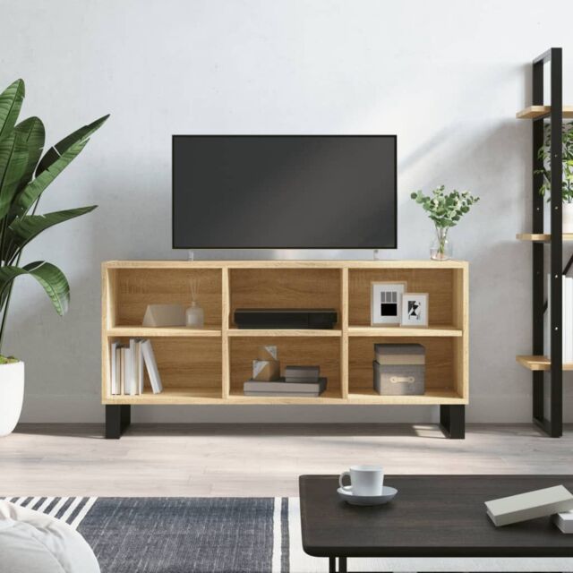 Berkfield Home TV Cabinet Sonoma Oak 103.5x30x50 cm Engineered Wood in Brown - image 1