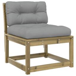 Berkfield Home Garden Sofas with Cushions 2pcs Impregnated Wood Pine in Brown - thumbnail 5