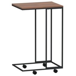 Berkfield Home Side Table with Wheels Black 40x30x63.5 cm Engineered Wood - thumbnail 5