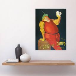 "Artery8 La Cruz del Campo Beer Advert Vintage Wall Art Print Cappiello in Red - Size: W12"" x H16""" - thumbnail 4