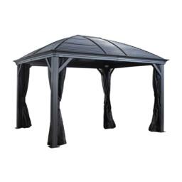 Rowlinsons Sojag Moreno Gazebo 3m x 3.7m - Aluminum - L362.99 x W298 x H283.01 cm in Grey - thumbnail 1