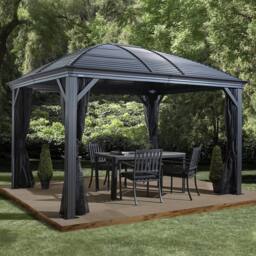Rowlinsons Sojag Moreno Gazebo 3m x 3.7m - Aluminum - L362.99 x W298 x H283.01 cm in Grey - thumbnail 2