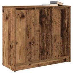 Berkfield Home Sideboard Old Wood 85x34x76 cm Engineered Wood in Brown - Size: 85 x 34 x 76 cm - thumbnail 4