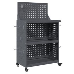 Berkfield Home Tool Trolley Anthracite 65 x 35 x 111 cm Powder-coated steel - thumbnail 2