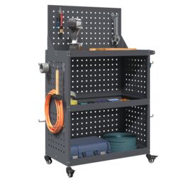 Berkfield Home Tool Trolley Anthracite 65 x 35 x 111 cm Powder-coated steel - thumbnail 3