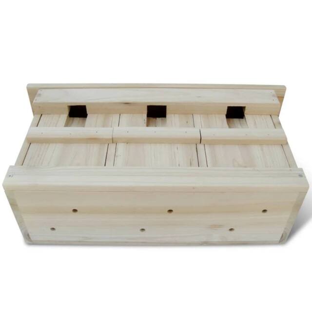 Berkfield Home Sparrow Houses 2 pcs Wood 44x15.5x21.5 cm in Natural - image 1