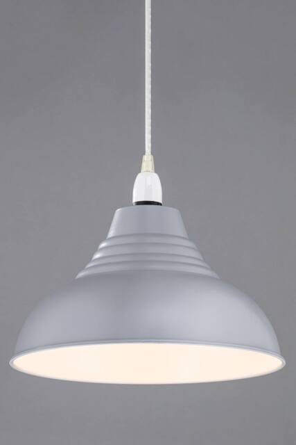 BHS Lighting Steel Diner Easy Fit Light Shade in Grey - image 1