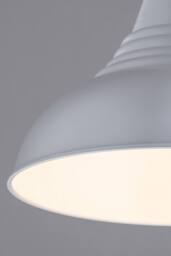 BHS Lighting Steel Diner Easy Fit Light Shade in Grey - thumbnail 3