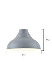BHS Lighting Steel Diner Easy Fit Light Shade in Grey - thumbnail 5