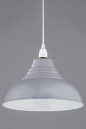 BHS Lighting Steel Diner Easy Fit Light Shade in Grey - thumbnail 2
