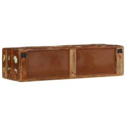 Berkfield Home Wall-mounted TV Cabinet 100x32x25 cm Solid Wood Reclaimed in Brown - Size: 100 x 32 x 25 cm - thumbnail 4