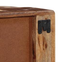 Berkfield Home Wall-mounted TV Cabinet 100x32x25 cm Solid Wood Reclaimed in Brown - Size: 100 x 32 x 25 cm - thumbnail 7