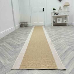 runrug Carpet Runner Rug - Indoor/Outdoor, Reversible, 2mm - 'Vichy' in Beige - Size: 70 cm x 330 cm - thumbnail 4