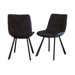 IH Design Anaisha Contemporary Design Dining Chairs in Grey Colour Set of 2 - thumbnail 3