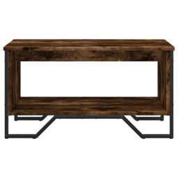 Berkfield Home Coffee Table Smoked Oak 75x51x40 cm Engineered Wood in Brown - Size: 75 x 51 x 40 cm - thumbnail 5