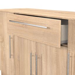 Ready Assembled 2 U Carlton 4 Door 1 Drawer Wide Unit (Ready Assembled) in Light Oak - thumbnail 6