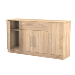Ready Assembled 2 U Carlton 4 Door 1 Drawer Wide Unit (Ready Assembled) in Light Oak - thumbnail 7