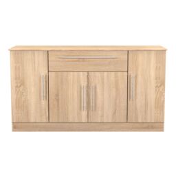 Ready Assembled 2 U Carlton 4 Door 1 Drawer Wide Unit (Ready Assembled) in Light Oak - thumbnail 2