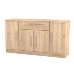 Ready Assembled 2 U Carlton 4 Door 1 Drawer Wide Unit (Ready Assembled) in Light Oak - thumbnail 4