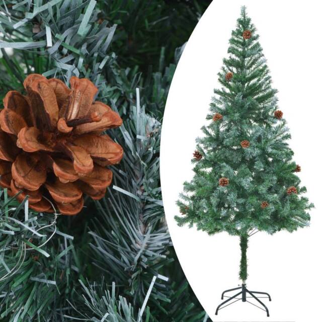 Berkfield Home Artificial Christmas Tree with Pinecones 180 cm in Green - image 1