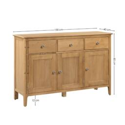 Cheshire Premium Strathmore Sideboard in Oak in Light Oak - thumbnail 6