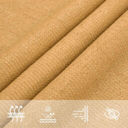 Berkfield Home Sunshade Sail 160 g/m¬≤ Triangular Sand 5x7x7 m HDPE in Brown - thumbnail 8