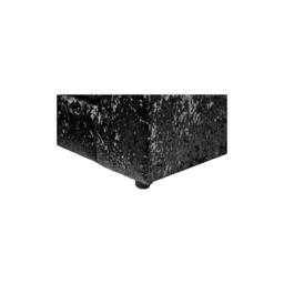 LUXURY LIFE Declan Crushed Velvet Fabric Right Hand Facing Corner Sofa in Black - thumbnail 5