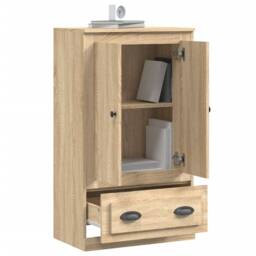 Berkfield Home Highboard Sonoma Oak 60x35.5x103.5 cm Engineered Wood in Light Tan - thumbnail 5