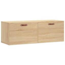 Berkfield Home Wall Cabinet Sonoma Oak 100x36.5x35 cm Engineered Wood in Brown - thumbnail 2