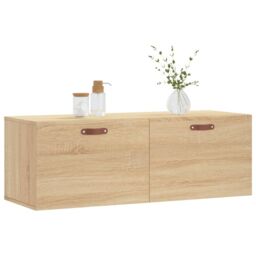 Berkfield Home Wall Cabinet Sonoma Oak 100x36.5x35 cm Engineered Wood in Brown - thumbnail 3