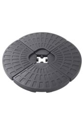 H&O Direct HDPE Cantilever Parasol Stand Water-or-Sand-Filled Umbrella Base in Black - thumbnail 3