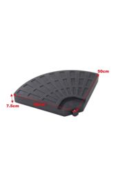 H&O Direct HDPE Cantilever Parasol Stand Water-or-Sand-Filled Umbrella Base in Black - thumbnail 6