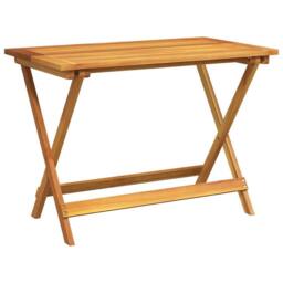 Berkfield Home Folding Garden Table 90x52.5x65 cm Solid Wood Acacia in Brown - thumbnail 6