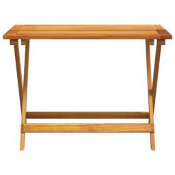 Berkfield Home Folding Garden Table 90x52.5x65 cm Solid Wood Acacia in Brown - thumbnail 4