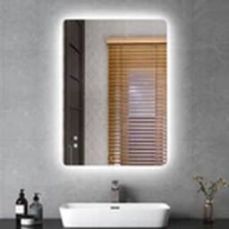 EONLION Bathroom LED Vanity Mirror Anti-Fog Demister Touch Sensor Illuminated in Silver - thumbnail 3