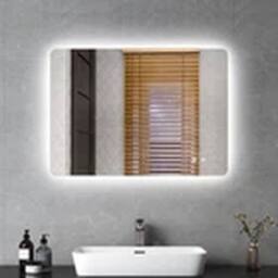EONLION Bathroom LED Vanity Mirror Anti-Fog Demister Touch Sensor Illuminated in Silver - thumbnail 1