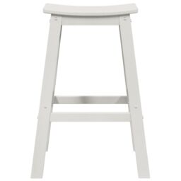 Berkfield Home Bar Stools 9 pcs White HDPE - thumbnail 5