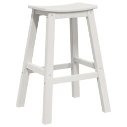 Berkfield Home Bar Stools 9 pcs White HDPE - thumbnail 4