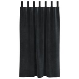 Berkfield Home Blackout Curtains with Hanging Loops 2 pcs Black Velvet - thumbnail 3