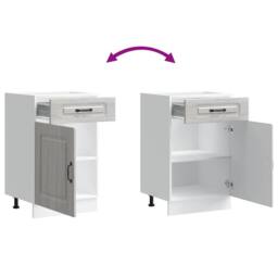 Berkfield Home Kitchen Base Cabinet Kalmar Grey Sonoma Engineered Wood - thumbnail 9