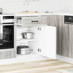 Berkfield Home Kitchen Base Cabinet Kalmar Grey Sonoma Engineered Wood - thumbnail 1