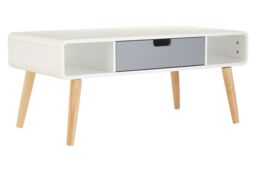 Orsina Display Coffee Table, Compact Wooden Table, Elegant Coffee Table with Storage, Sturdy Coffee Table for Home in White - thumbnail 2