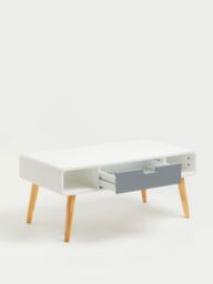 Orsina Display Coffee Table, Compact Wooden Table, Elegant Coffee Table with Storage, Sturdy Coffee Table for Home in White - thumbnail 6